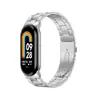 Adecuado para Xiaomi Mi Band 8 Correa de Metal Xiaomi Mi Band 9 Correa de Acero Inoxidable de Tres Eslabones Correa Mi Band 10