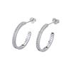 Plata esterlina S925 nuevo aretes de anillo geométrico coreano tendencia diamante completo moda temperamento Joker aretes ventas directas de fábrica