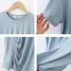 Nueva Camiseta de Modal de Manga Corta para Mujer de Principios de Otoño, Top Elegante y Versátil para Ropa Exterior