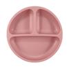 Prato de Silicone para Bebê Redondo Sorridente Utensílios de Silicone Prato de Silicone para Jantar Infantil Prato Dividido para Comida Complementar de Bebê