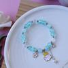 Yiwu Atacado de Pulseira de Pérola Cerâmica de Pequenos Produtos Joia de Mão com Contas de Cristal Pulseira para Casal Estudantes Crianças Joia Feminina