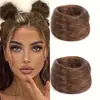 Moño de Peluca Europeo y Americano Goma para el Cabello Cabello Liso Anillo para el Cabello Moño Peluca Natural Esponjoso Cabello Rizado Peluca Transfronteriza para Mujeres