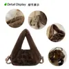 Bolso de Peluche Versátil y Sencillo con Correa al Hombro Otoño/Invierno Piel Sintética de Visón Bolso Pequeño de Mano Bolso Suave para Llevar en la Mano Bolso de Mujer