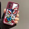 Adequado para Capa de Celular Samsung S26Ultra, Capa Macia Passo a Passo, Capa Protetora Borboleta Colorida S25Plus, A16 Dropshipping
