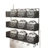 Estante Lateral para Refrigerador, Cesta Colgante de Almacenamiento para Cocina sin Taladro, Cesta de Almacenamiento Multifuncional de Gran Capacidad para Utensilios de Cocina