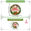 Festival de Navidad Multi-Estilo Coronas de Navidad Pegatinas para Ventana Vidrio de Escaparate Puerta de Cristal Decoración del Hogar Pegatinas Electrostáticas para Vidrio