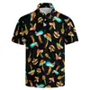 Camisa Polo para Hombre Camisa de Golf Divertida Camisa Polo Hawaiana Camisa Polo Divertida de Playa de Verano