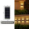 Lâmpada de parede solar lâmpada de jardim ao ar livre lâmpada de paisagem à prova d'água villa lâmpada de arruela de parede de jardim lâmpada de atmosfera de superfície de parede ao ar livre