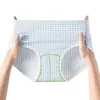 Amigável à pele, respirável, algodão puro 10A antibacteriano, entrepernas estendido, calcinha de triângulo feminina, cintura alta, alta elasticidade, sem costura, estilo fino de verão