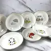 Prato de Frutas Cerâmico 7 polegadas Atacado Prato Doméstico Uso Diário Prato de Arroz Cerâmico Prato de Prato de Restaurante Loja de Dois Reais de Barraca de Rua