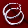 Brincos de gancho ear hook de círculo brilhante tridimensional para mulheres europeias e americanas, banhados a prata 925, joias, Ásia, AliExpress, comércio exterior