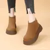 Botas de nieve Zapatos Birkenstock mujer 2026 Otoño Invierno nuevo Botas Martin botas cortas con felpa cálidas de moda botas de nieve mujer zapatos de algodón