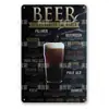 Letrero Retro Nostálgico de Lata y Aluminio, Letrero de Bar Cerveza Europeo y Americano, Decoración de Arte en Hierro para Pared del Hogar Colgante de Pared