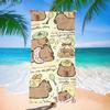 Toalha de Praia Transfronteiriça Nova Capivara Infantil Desenho Animado Microfibra Toalha de Banho Capivara Toalha Absorvente de Secagem Rápida
