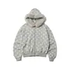 Sudadera con capucha y cremallera de punto para mujer con lunares, Top transfronterizo europeo y americano, Nuevo estilo, Otoño e Invierno, Harajuku, Top con capucha deshilachado