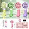 2026 Ventilador Elétrico Portátil Manual Colorido Criativo Simples Recarregável USB Pequeno Ventilador Venda por Atacado Presente