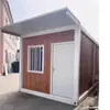 Casa contenedor para actividades, casa plegable con aislamiento para peatones en la calle, casa de acero de color, muro cortina de vidrio ignífugo, lana de roca con aislamiento térmico, alta gama