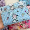Sacola de compras de desenho animado 210D poliéster grande dois em um dobrável portátil