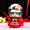 Papai Noel Transfronteiriço Bola de Cristal Luminosa Caixa de Música Enfeites Decoração de Natal Bola de Vidro Presentes para Crianças Venda por Atacado