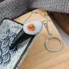 Llavero de Sushi Comida Simulada Llavero de Bola de Arroz Triangular Colgante de Bolsa de Arroz con Huevas de Pescado y Algas Estilo Japonés
