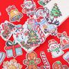 50 Stickers de Navidad, Brillo Fino Láser Regalos de Papá Noel, Regalos Festivos, Stickers de Material Decorativo