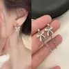 Aguja de plata 925, diseño de nicho, aretes de puesto de mercado nocturno, fuente mayorista, aretes de moda estilo coreano, aretes populares