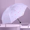 Paraguas Creativo de Hongo Pegamento Negro Protección Solar Protección UV Ocho Varillas Paraguas de Doble Uso para Sol y Lluvia Paraguas Sombrilla Paraguas Plegable Paraguas de Tres Pliegues