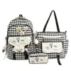 Mochila Nueva Estilo Coreano Ins de Aspecto Caro con Letras Contrastantes Gran Capacidad Mochila para Estudiante de Secundaria Bolsa para Tutorías Mochila Escolar