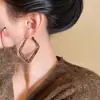 Otoño e Invierno Populares Retro Modernos Atmosféricos Terciopelo Estampado Leopardo Flor Pendientes Personalizados Accesibles Lujo Super Hada Elegantes Pendientes de Gama Alta