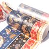 Fita Decorativa de Garça Dourada Estilo Chinês Fita para Diário DIY Adesivos Transfronteiriços