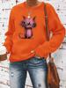 Suéter sudadera con cuello redondo y manga larga informal para mujer, otoño e invierno, transfronterizo de Europa y Estados Unidos, venta al por mayor