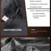 Chaleco térmico para hombre de otoño e invierno, 9 piezas, engrosado, piedra tinta fina, calefacción USB, talla grande, chaleco casual