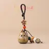 Talla de palo de rosa Pera en forma de Cadena para teléfono móvil Llavero Creativo DIY Sándalo Verde Pera Colgante de Fruta para Mochila