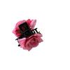 Pinza de pelo de flor artificial de rosa retro para niña, flequillo lateral, pinza de pico de pato, tocado de flor, accesorios para fotos de viaje