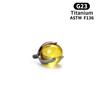 Novo Piercing G23 de Titânio Stud para Lábio Três Garras Rosca Externa Stud para Sobrancelha Clavícula Pedra Opala Acessório de Joia de Reposição