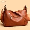 DENK Bolso de Mujer de Piel Genuina Transfronterizo Nuevo Bolso de Hombro Cruzado Casual de Moda Sentido Avanzado Capa Superior Piel de Vaca Bolso Suave Bolso de Madre