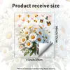 Xinuo JDT-A723 Margaritas Acuarela Abejas Mariposas Pegatinas de Pared Autoadhesivas Sin Residuos Sala de Estar Balcón Ventana Pegatinas Decorativas