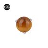 Aleación de titanio F136 3.5 mm piedra natural 0.9 diente joyería de perforación rosca interna clavo de labio pendiente fábrica en stock venta al por mayor