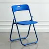 Silla Plegable de Plástico, Silla para Uso Doméstico con Respaldo, Silla Popular para Fotos, Silla de Comedor para Dormitorio, Silla Plegable para Oficina de Conferencias, Taburete Plegable para Exteriores