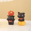 Aventuras Lindas y Divertidas Gato Negro Caja Sorpresa Giratoria Figura Creativa de Resina Decoración del Hogar Regalo Femenino
