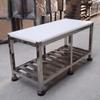 Mesa Transfronteriza de Acero Inoxidable para Cortar Huesos, Soporte para Cortar Carne, Rejilla para Cortar Huesos, Rejilla para Cortar Carne con Tabla de Cortar, Mesa para Cortar Cerdo