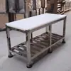 Mesa de Acero Inoxidable Transfronteriza para Picar Carne, Estante para Huesos, Estante para Cortar Carne con Tabla de Cortar, Mesa para Cortar Cerdo