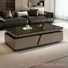 Mesa de centro para uso doméstico, engrosada, a prueba de explosiones, mesa de recepción de vidrio de alta transparencia, sala de estar, esquinas redondeadas, marco de acero al carbono engrosado, mesa de centro de almacenamiento de doble capa