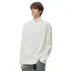 Camiseta interior térmica de forro polar de doble cara con cuello semi-alto para hombre y mujer, camiseta de manga larga, capa interior cálida, camiseta tipo pullover para otoño