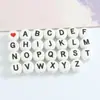 Amazon Xiyin Venda Quente 6x 10mm Contas Cerâmicas com Alfabeto Material para Fazer Pulseira DIY Infantil Conjunto de Contas