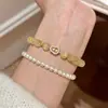 Pulsera de Calabaza de Nuevo Estilo para Mujer, Pulsera de Calabaza de Cristal Artificial de Alta Gama Incrustada con Ladrillos para Mujer, Joyería Fresca y Dulce al por Mayor para Mujer