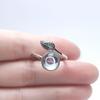 Anillo de piedra lunar azul luz nueva hoja para mujer moda diaria hojas pequeñas frescas anillo abierto ajustable al por mayor