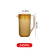 Jarra de Agua Fría para PC Acrílica Escarchada con Escala Jarra para Jugos Resistente al Calor Gran Capacidad Plástico Comercial Anti-Caídas Jarra de Agua Fría