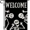 Nueva serie de fantasmas, murciélagos y calaveras de Halloween más vendida decoración de jardín bandera de jardín ventas directas de fábrica
