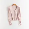 Especial Temporada BajaCárdigan Nube~Cárdigan de punto de cuello en V suave y versátil estilo coreano/camisola top de otoño para mujer